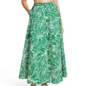 Tabitha Brown X Target Linear Floral Maxi skirt Geeen XL